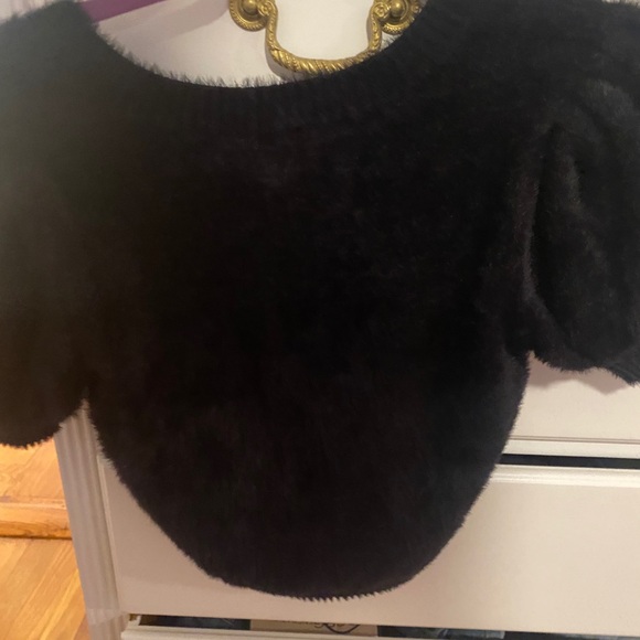 For love and lemons Devon fuzzy puff sleeve cardigan - Picture 4 of 4